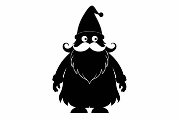 christmas santa sihouette black vector