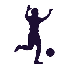 Soccer Celebration Silhouette Clipart – Football Player for Sports & Team Designs

