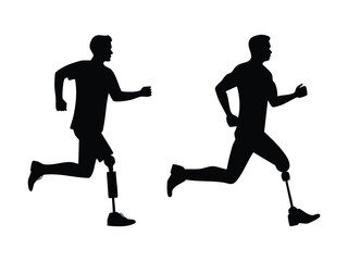 Disabled  Athlete Prosthetic Leg vector