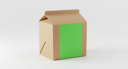 Fototapeta premium Milk Carton Mockup: Eco-Friendly Packaging Design