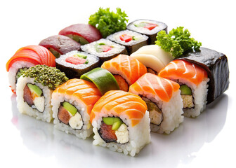 sushi on a white plate