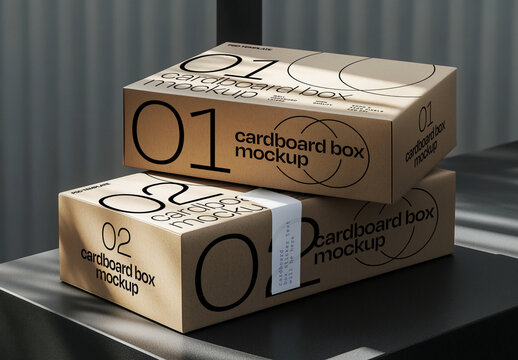 Cardboard Box Mockup