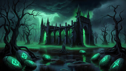 Haunted Forest Castle Ruins