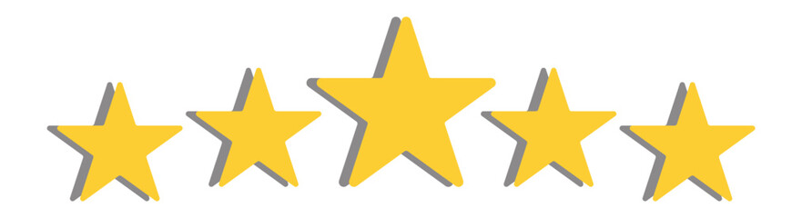 Five stars icon Vector. Five stars customer product rating review flat icon for apps and websites,Service satisfaction, quality, good rate vector illustration. rating review flat icon