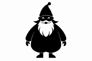 christmas santa sihouette black vector