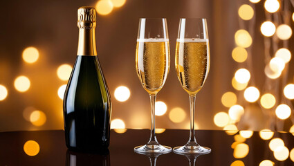 Celebratory Champagne Moment