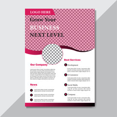  Gradient and platinum  modern creative template and flyer design Layout.
