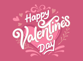 Valentines day lettering vector graphic illustration