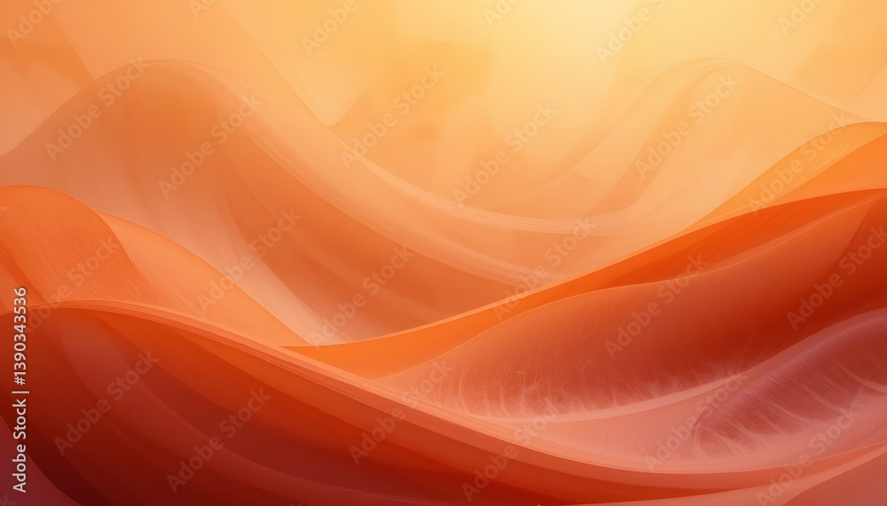 Poster warm abstract gradient, golden hues, soft texture background. gentle transitions create fluid look. 