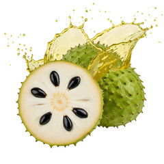 Fresh Soursop with Splash Effect2
