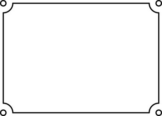 Monochrome simple horizontal frame set