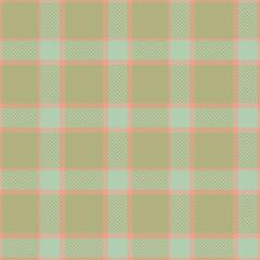 Vibrant blush and Classic putty Seamless Tartan Fabric Design