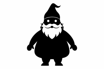 Christmas Santa silhouette black vector