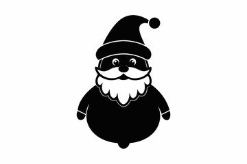 Christmas Santa silhouette black vector