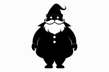 Christmas Santa silhouette black vector