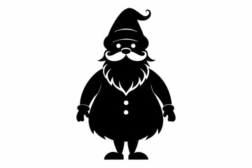 Christmas Santa silhouette black vector