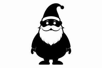 Christmas Santa silhouette black vector