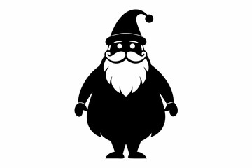 Christmas Santa silhouette black vector