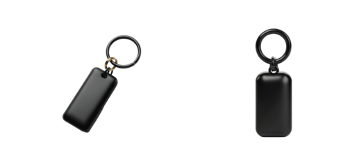 Black keychain with modern design and simple style for everyday use