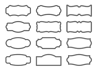 A set of simple vintage style frames