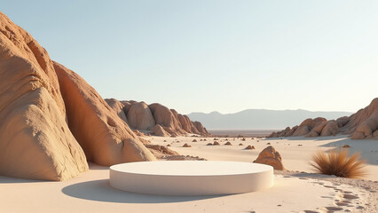 designer showcases stylish clothing near ancient rocks