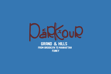 Parkour Latter and sky color background design