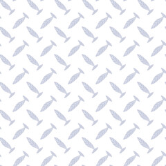 Leaves On Branch Seamless Vector Pattern Design