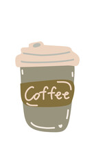 Cup of coffee illustration milk tea