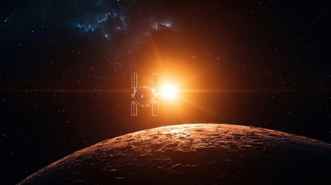 Spacecraft using a gravitational slingshot maneuver around an exoplanet s massive moon