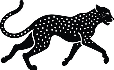  cheetah silhouette running eps.