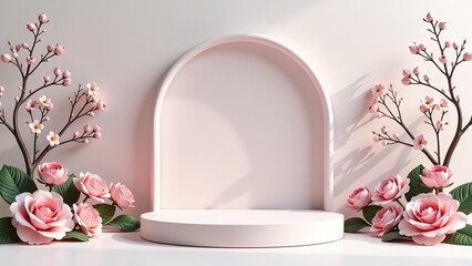 geometric arch forms spring floral installations create stunning visuals precise