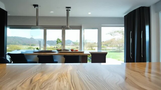 Modern Open Plan Living Room with Expansive View
