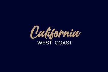 California west coast vector illustration design