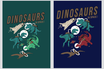 Dinosaur latter and art animal vector illustration design for screen print
