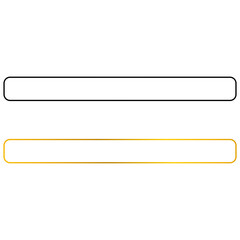 Obraz premium Black and gold rectangular frame with curved corners