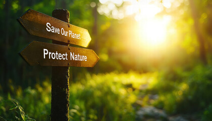 Save our planet and protect nature on this beautiful earth day, inspiring brighter future