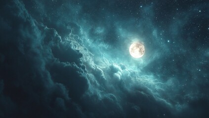 Fototapeta premium Moonlit Clouds