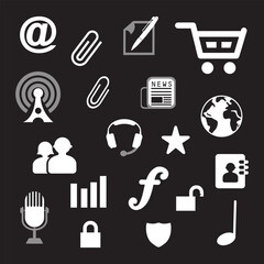 Fototapeta premium Black And White Web Media Icon Design