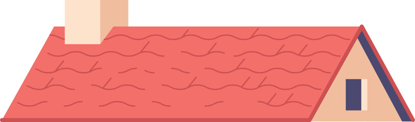 Roof of residential house vector illustration