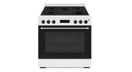 Fototapeta premium Electric stove with oven isolated on white background 