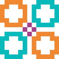 Geometric Pattern. Figures of different shapes. Tribal form. Flowers. Geometric creative design. Beautiful textures. Colorful art. Modern graphic poster. Retro color. Vector illustration