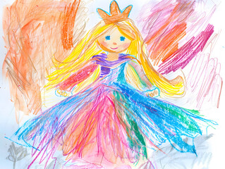 A princess drawing of a child