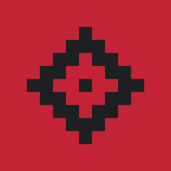 Geometric Pattern. Figures of different shapes. Tribal form. Flowers. Geometric creative design. Beautiful textures. Colorful art. Modern graphic poster. Retro color. Vector illustration