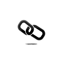 Linked Chain Symbol: A sleek, minimalistic representation of interconnectedness, this image features a glossy black chain, symbolizing unity, connection, and the strength found in binding.