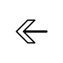 Fototapeta premium Arrow Icon Pointing Left: Clean and straightforward, a simple arrow icon, elegantly pointing to the left, offering visual direction.