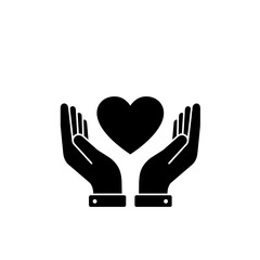 Heartfelt Embrace: A poignant illustration of a pair of hands cradling a heart, symbolizing compassion, love, and care. Perfect for conveying empathy and human connection.