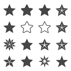 Star Collection: A visually captivating collection of diverse star icons. showcasing a range of artistic styles, from classic five-pointed stars to intricate and embellished designs. 