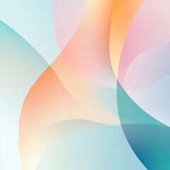 Colorful overlapping curved abstract shapes with subtle gradient shades