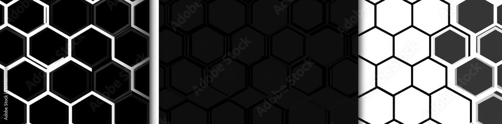 Poster precise line drawings of geometric shapes emphasizing symmetry and pattern variations in a scientifi