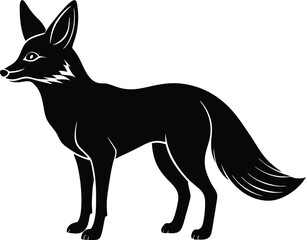 Obraz premium fennec fox silhouette eps